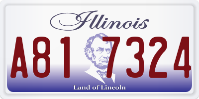 IL license plate A817324