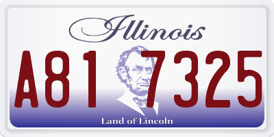 IL license plate A817325