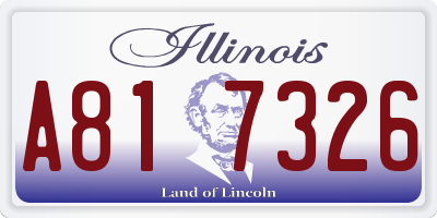 IL license plate A817326