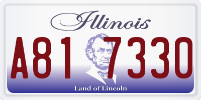 IL license plate A817330