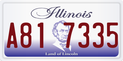IL license plate A817335