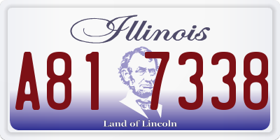 IL license plate A817338