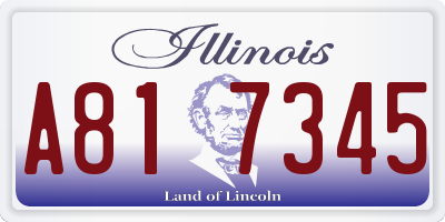IL license plate A817345