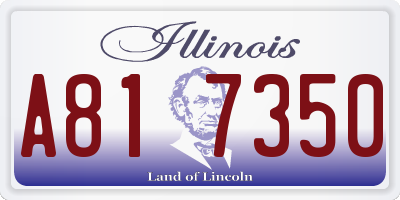 IL license plate A817350