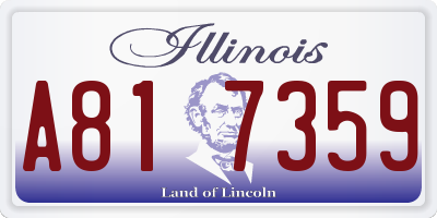 IL license plate A817359