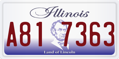 IL license plate A817363