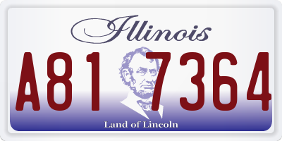 IL license plate A817364