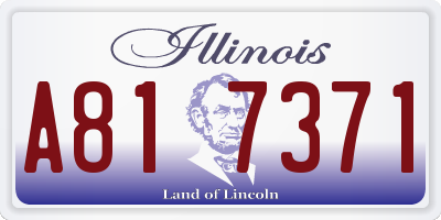 IL license plate A817371