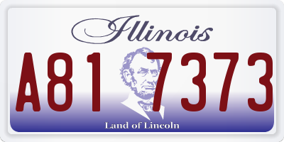 IL license plate A817373