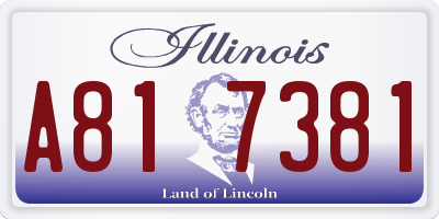 IL license plate A817381
