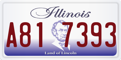 IL license plate A817393