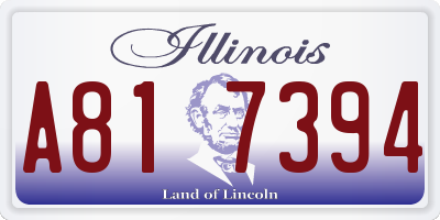 IL license plate A817394