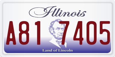 IL license plate A817405