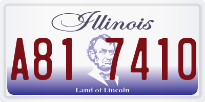 IL license plate A817410