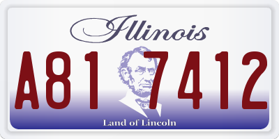 IL license plate A817412