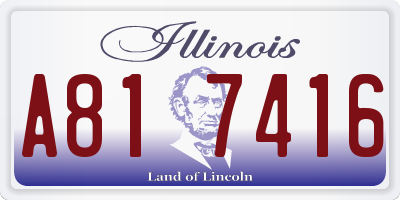 IL license plate A817416