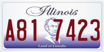IL license plate A817423