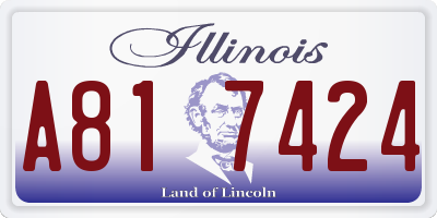 IL license plate A817424