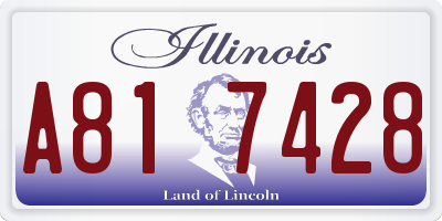 IL license plate A817428