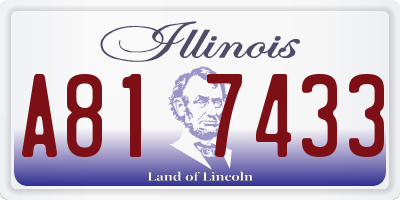 IL license plate A817433