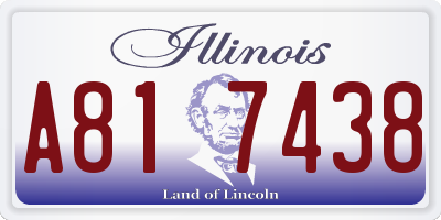 IL license plate A817438