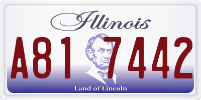 IL license plate A817442