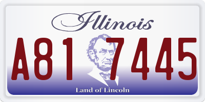 IL license plate A817445