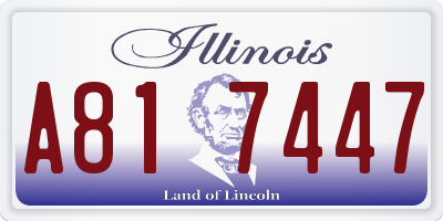 IL license plate A817447