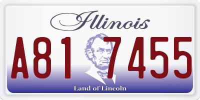 IL license plate A817455