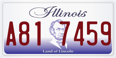 IL license plate A817459