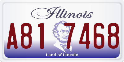IL license plate A817468