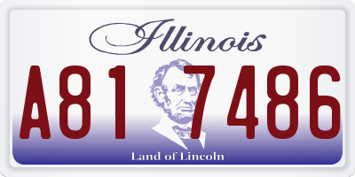 IL license plate A817486