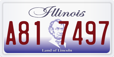 IL license plate A817497