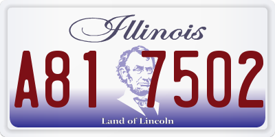 IL license plate A817502