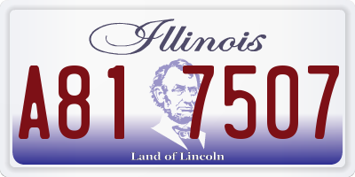 IL license plate A817507