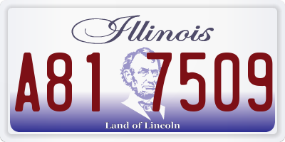 IL license plate A817509