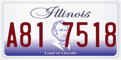 IL license plate A817518