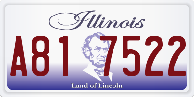IL license plate A817522