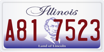 IL license plate A817523