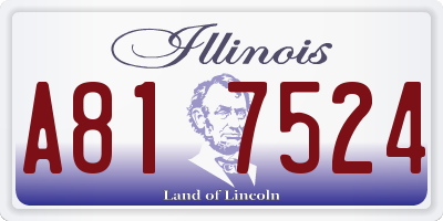 IL license plate A817524