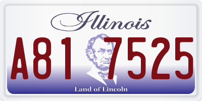 IL license plate A817525