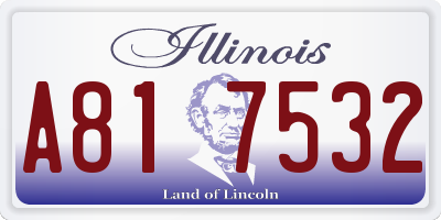 IL license plate A817532