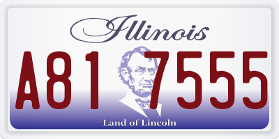 IL license plate A817555