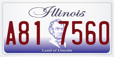 IL license plate A817560