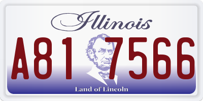 IL license plate A817566