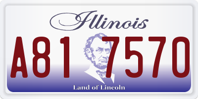 IL license plate A817570