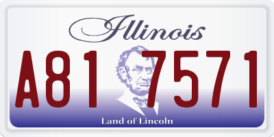 IL license plate A817571
