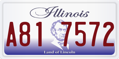 IL license plate A817572