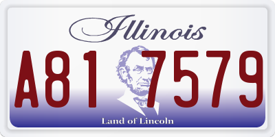 IL license plate A817579