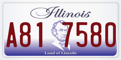 IL license plate A817580